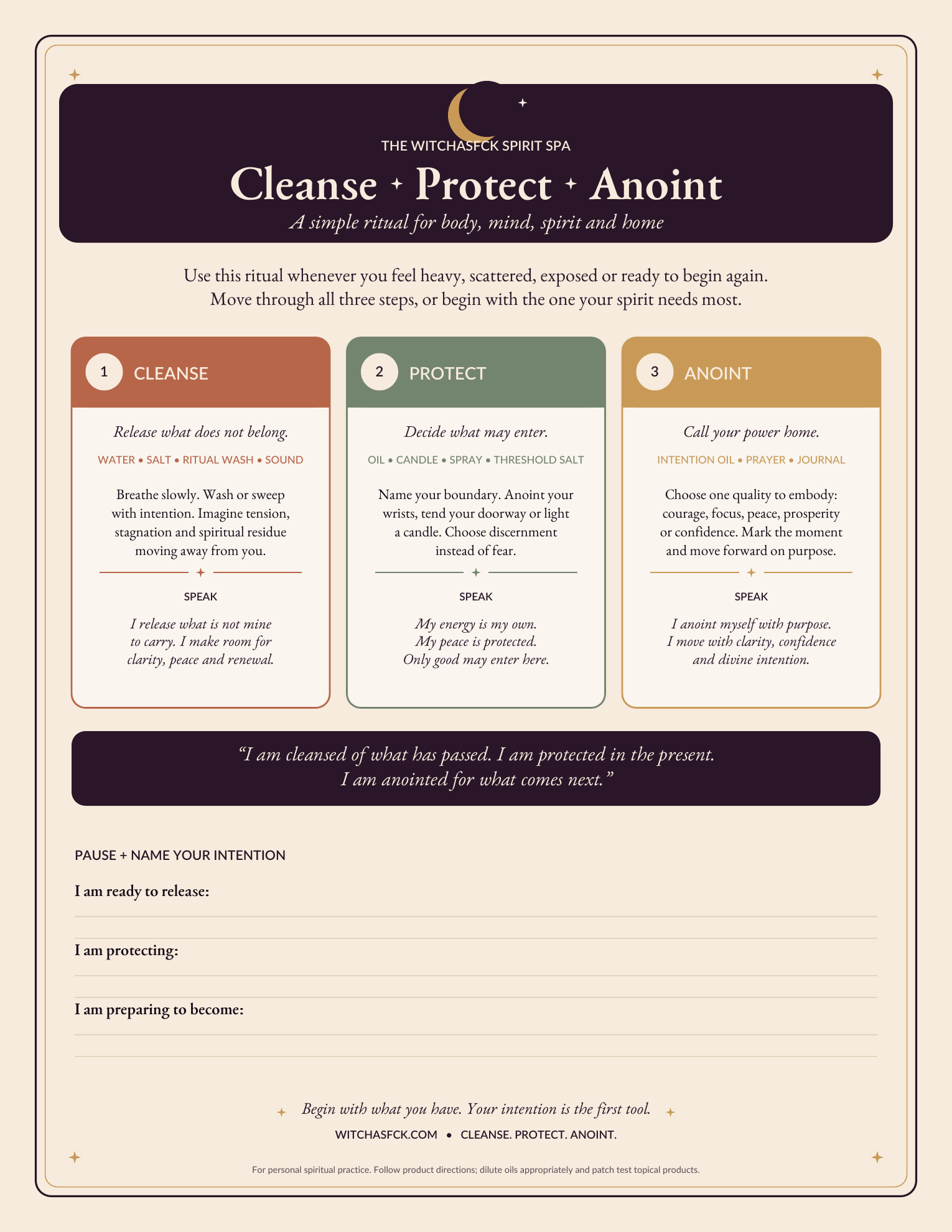 Cleanse, Protect, Anoint: The Three-Step Ritual for Body, Mind and Home