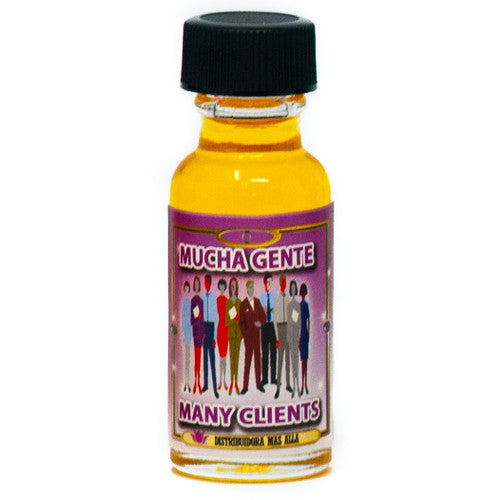Aceite Mucha Gente - Many Clients Ritual Oil - Lot Of 6 Units Wholesale