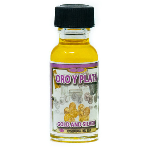 Aceite Oro y Plata - Gold & Silver Ritual Oil - Lot Of 6 Units Wholesale